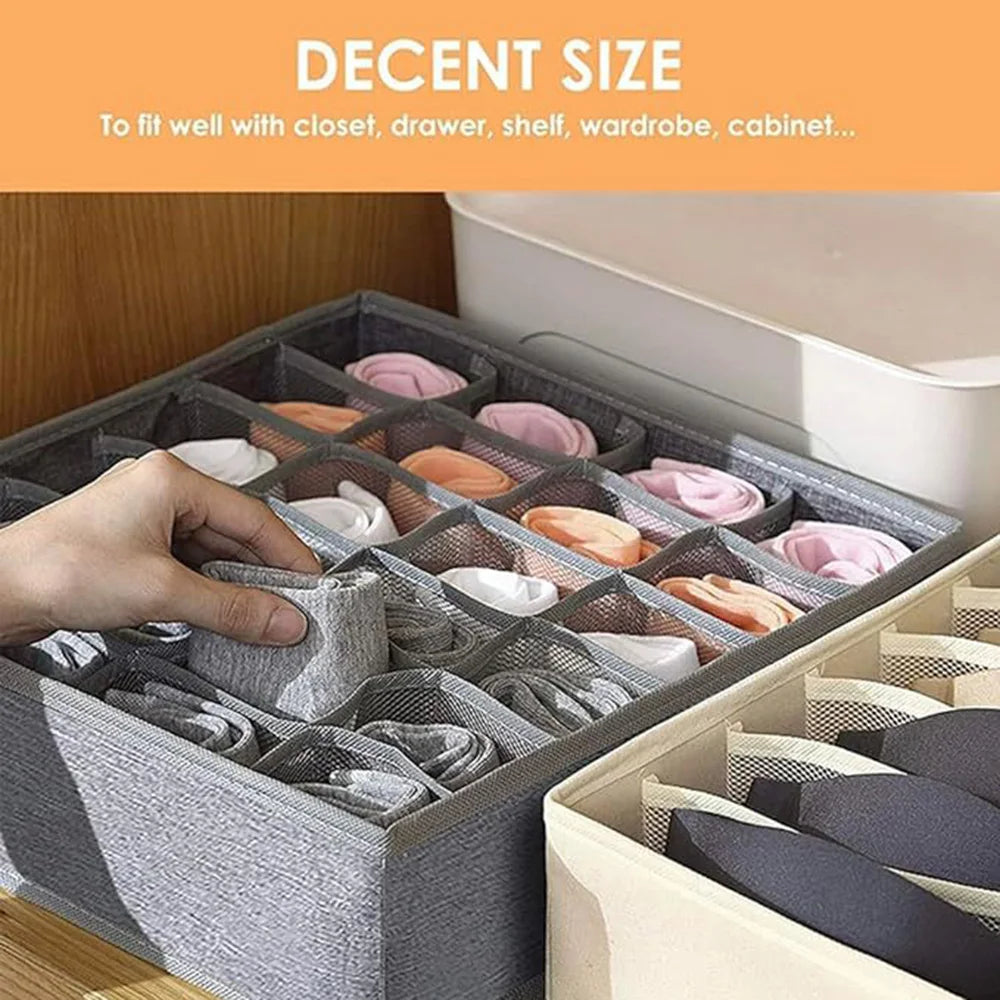 Caja de almacenamiento para ropa interior, sujetadores y calcetines, armario organizador con cajones, calcetines, bufandas y ropa interior.