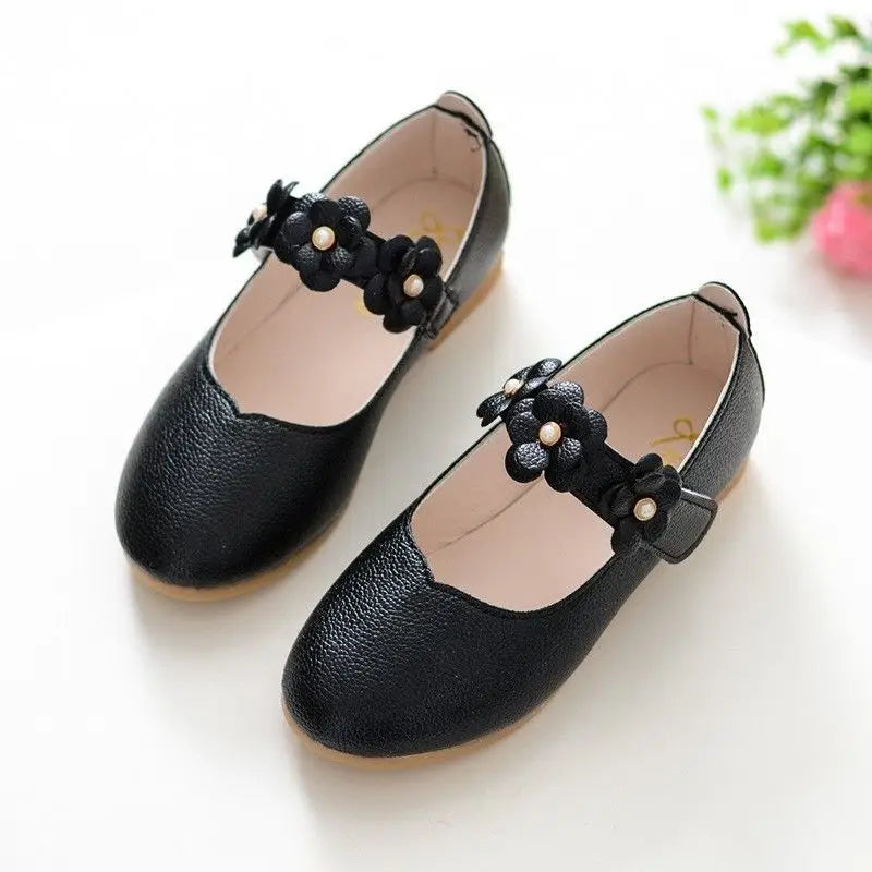 Zapatos de baile para niños, zapatos de princesa para niñas, calzado de cuero suave y transpirable, calzado de rendimiento antideslizante para estudiantes.