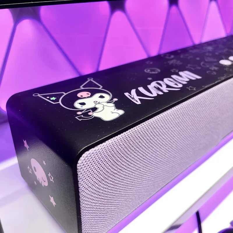 Barra de sonido para juegos de PC Razer Edición Sanrio Kuromi Bluetooth Estéreo RGB Portátil Teléfono móvil Tabletas Computadora Cine en casa Altavoces