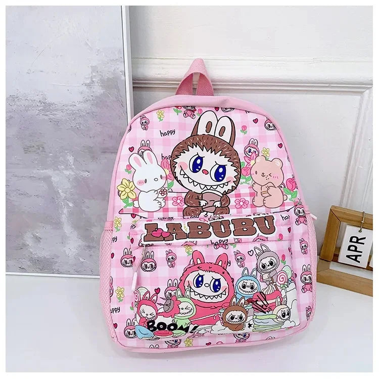 Mochila infantil de gran capacidad con dibujos animados, bonita mochila de nailon con doble hombro para estudiantes de primaria y jardín de infantes.