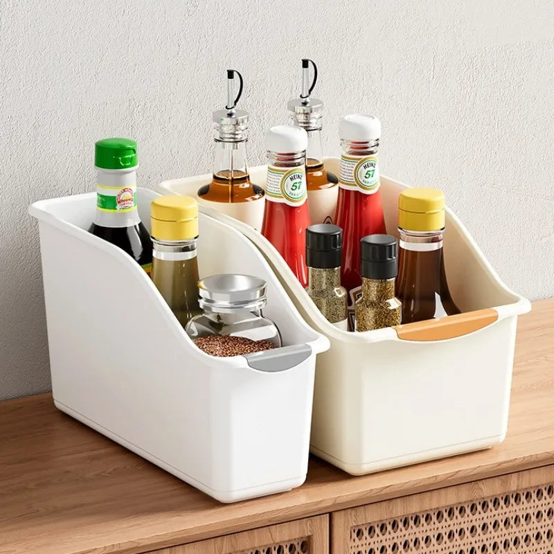 Organizador de gabinete con ruedas, contenedores de almacenamiento grandes, estantes ajustables, espacios estrechos, caja de organización multiusos para cocina y hogar