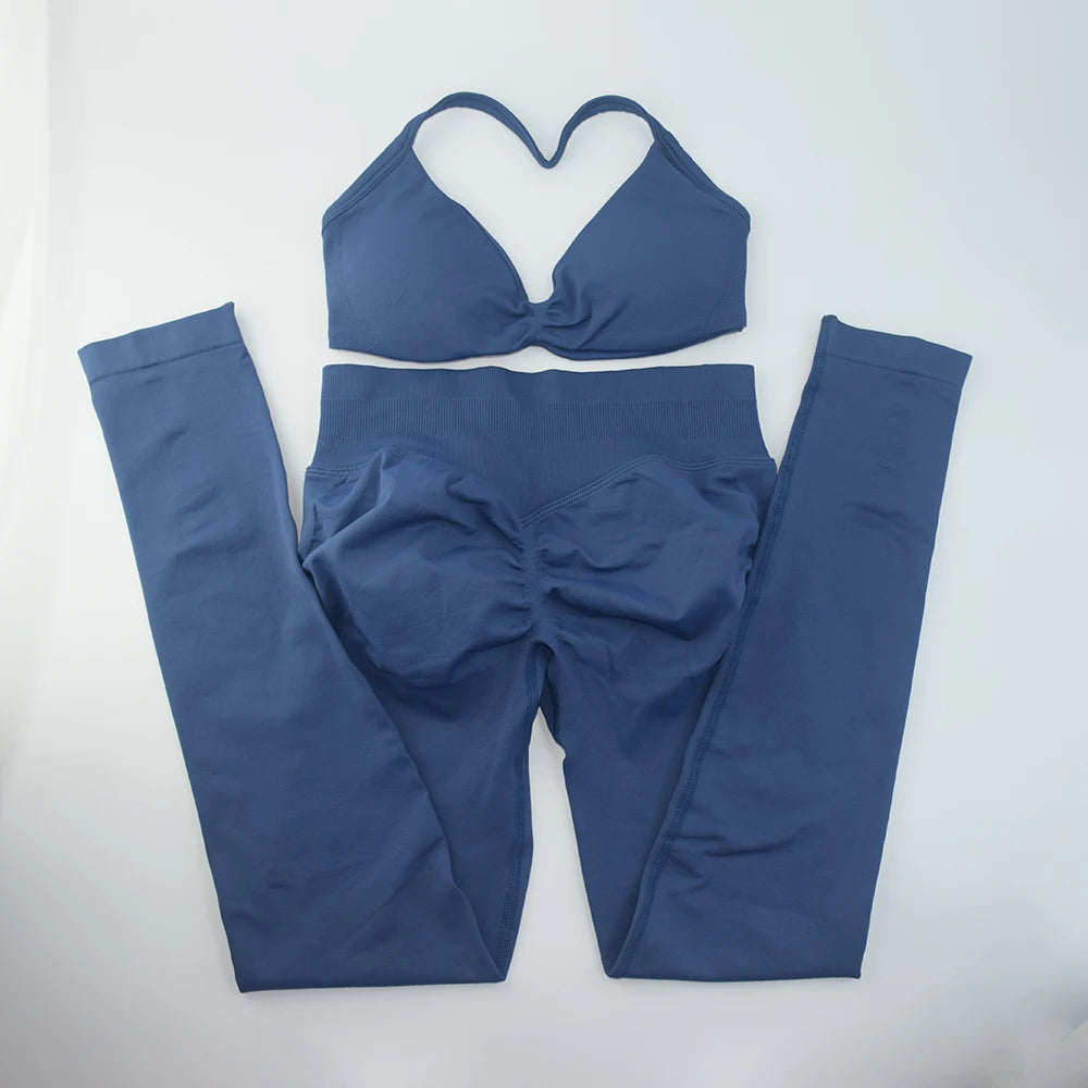 Conjunto de 2 sujetadores de tirantes finos para gimnasio, sin costuras, de alta sujeción, para mujer, deportivos, para entrenamiento, yoga, sin logotipo