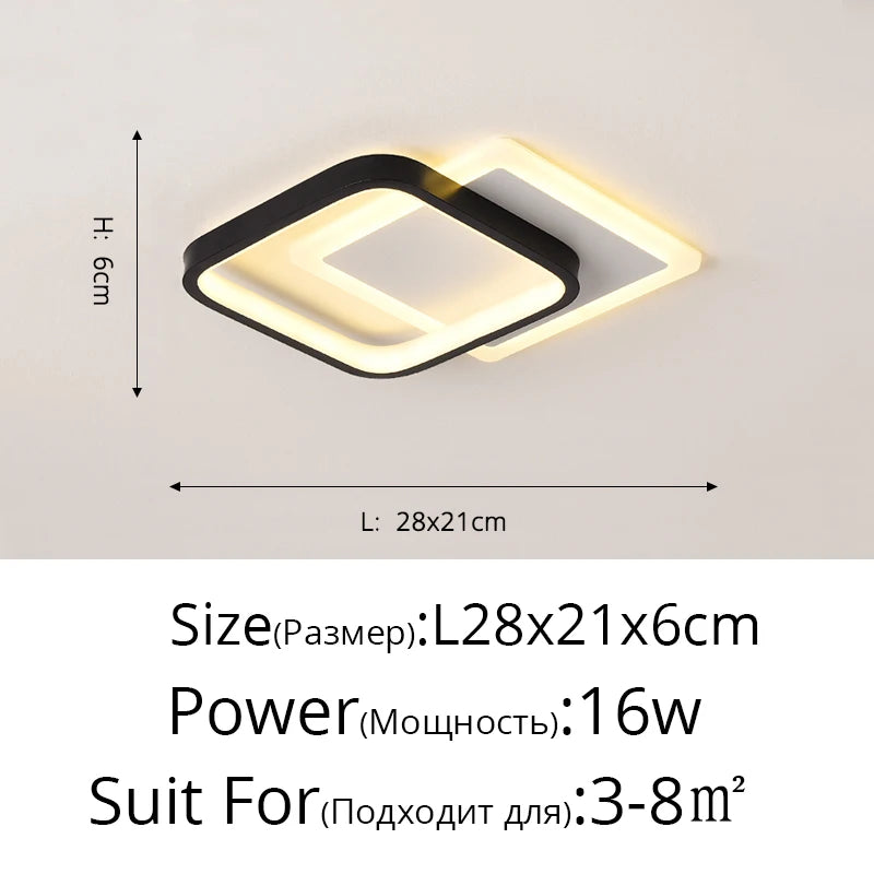Lámpara de techo LED moderna minimalista para balcón, pasillo, porche, canal, estilo nórdico, para guardarropa