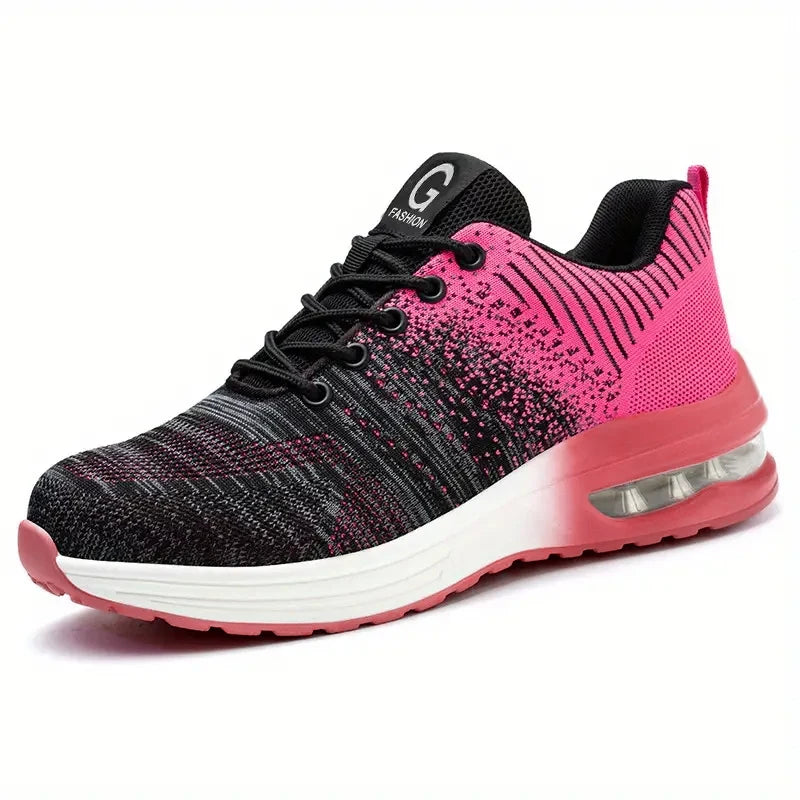 Zapatos de trabajo de protección anti-aplastamiento para hombres y mujeres, zapatos indestructibles anti-perforación, zapatos de trabajo con amortiguación de aire, zapatos de seguridad con puntera de acero para hombre.