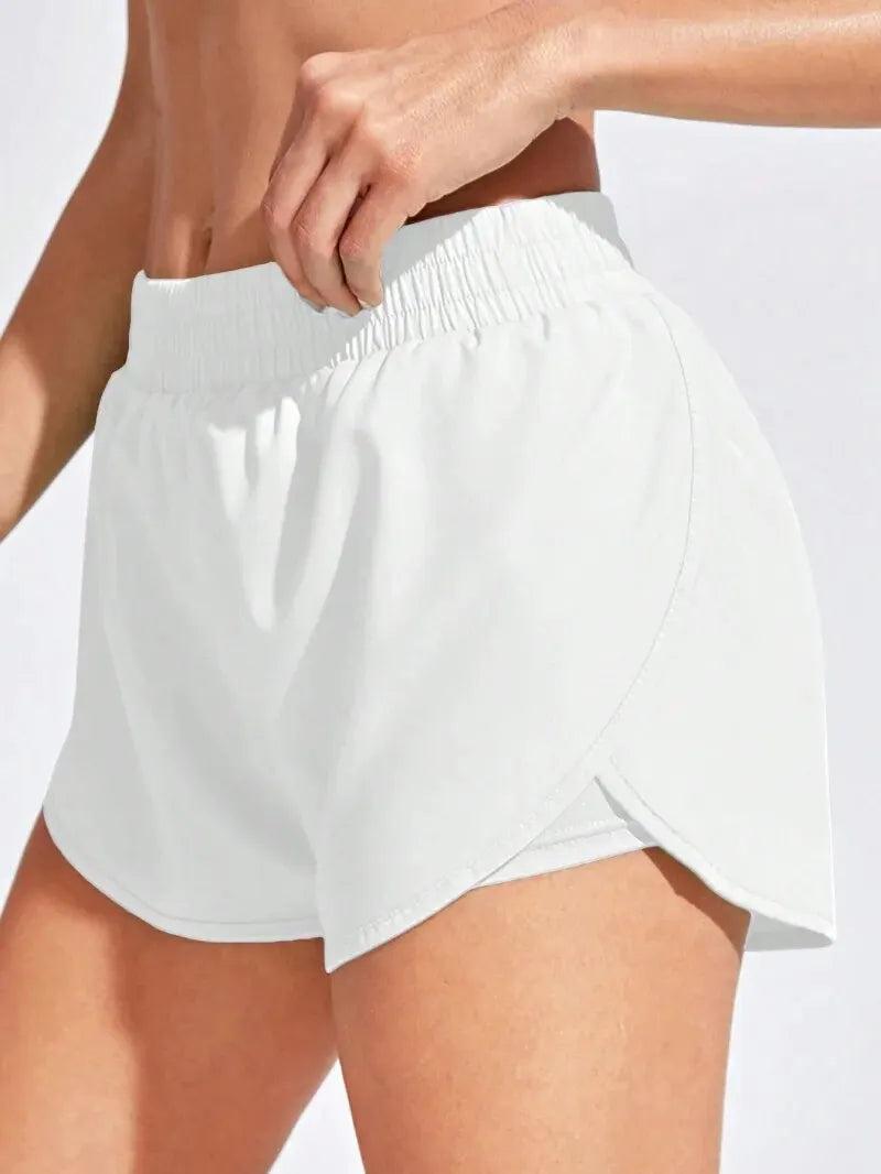 Pantalones cortos de yoga para mujer, mallas elásticas para correr, entrenamiento y gimnasio