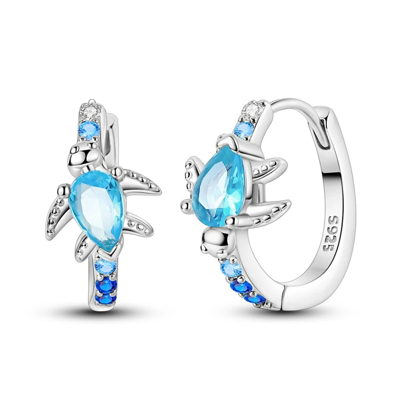Pendientes de plata de ley 925 con diseño de mariposa, abeja, mariquita y flor de arcoíris para mujer, joyería de moda para fiestas de cumpleaños, regalos