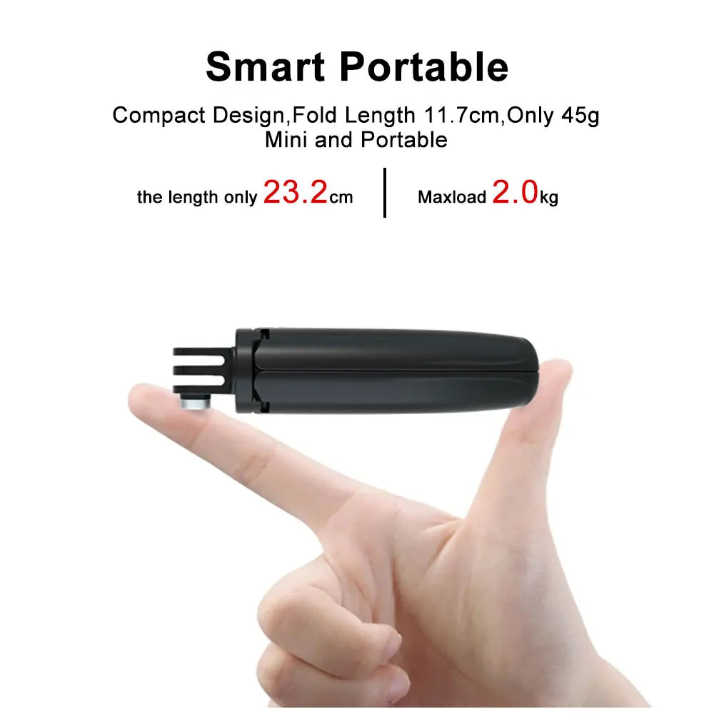 Trípode plegable para GoPro Vlog, minimonopié portátil para Go Pro Hero 11, 10, Black Session, Osmo Action Camera, accesorio