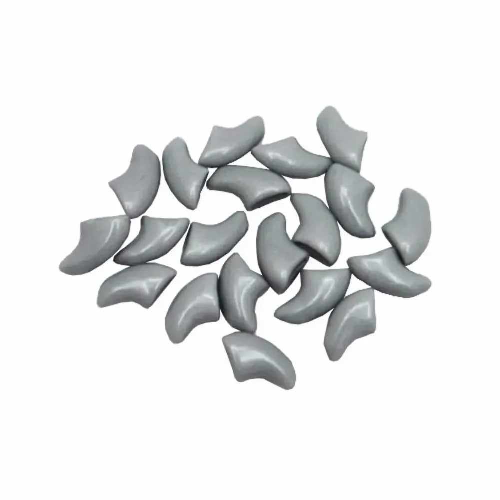 Preciosas 20 fundas de silicona suaves para uñas de gato, cubiertas adhesivas para garras de mascotas, protección para animales.