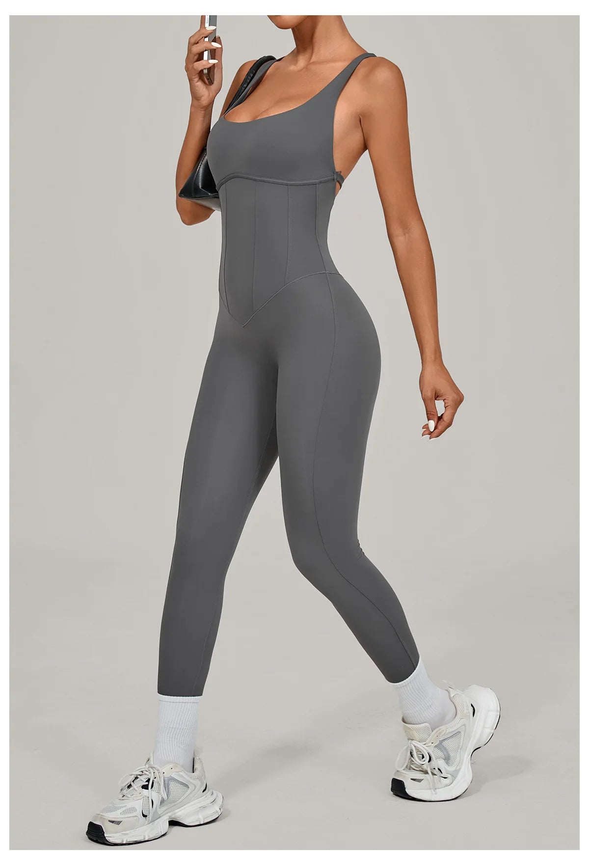 Nuevo mono de yoga para mujer, sexy, con espalda en V, cintura alta, realce de glúteos, tirantes ajustables, conjunto de yoga de secado rápido y transpirable, mono deportivo.