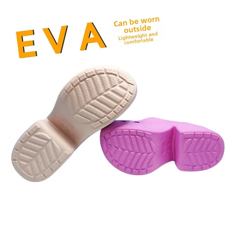 Sandalias cómodas de EVA con tacón grueso y diseño de sirena para mujer, antideslizantes, informales, para playa y exteriores