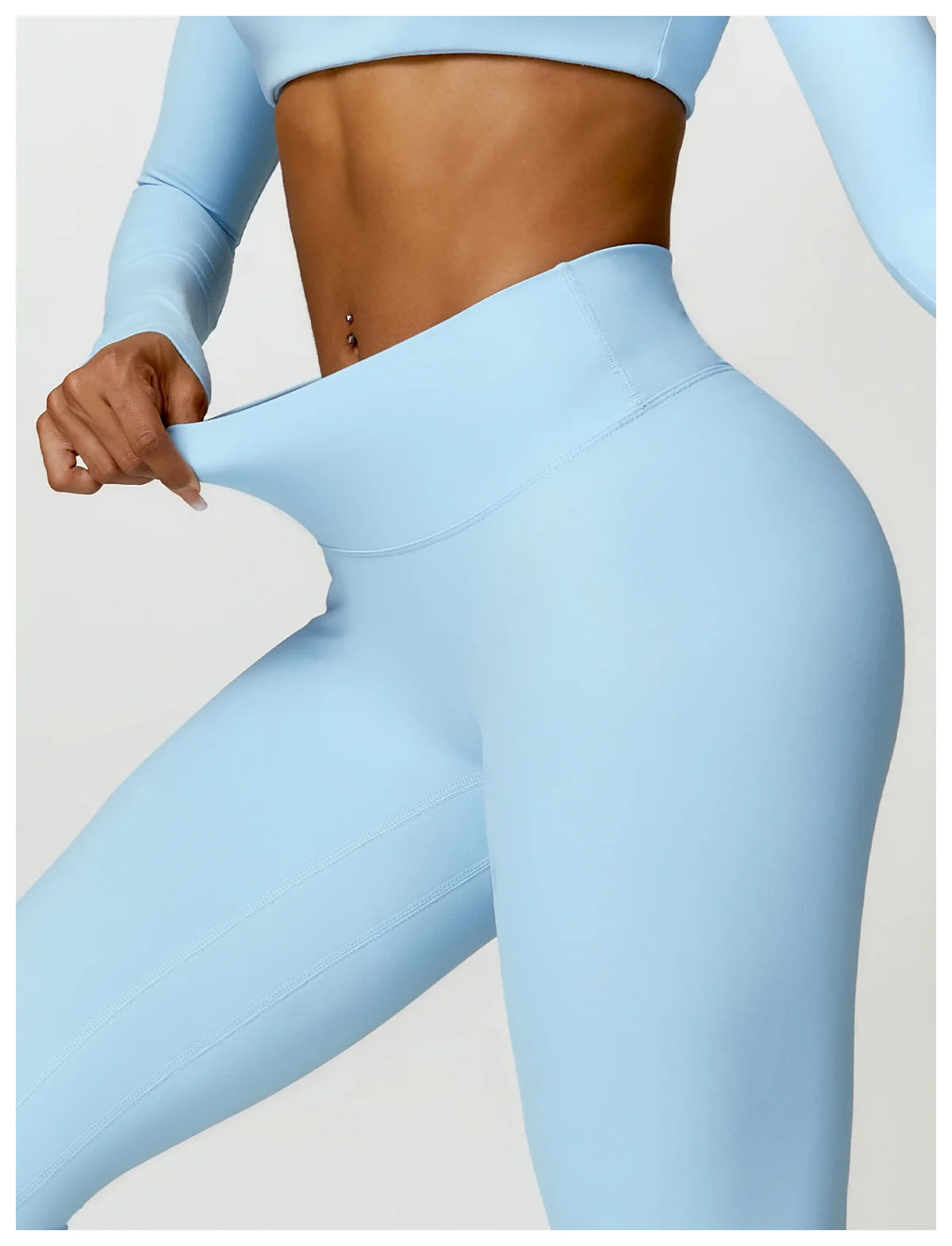 Conjunto deportivo de 2 piezas para mujer, de secado rápido, para gimnasio, chándal para correr, entrenamiento, camiseta deportiva de manga larga, ropa de yoga