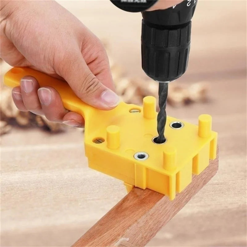 Herramienta para trabajar la madera, guía de taladro de mano, sierras de corona, brocas, localizador de perforación, localizador de agujeros rectos, abrazadera de esquina de carpintero
