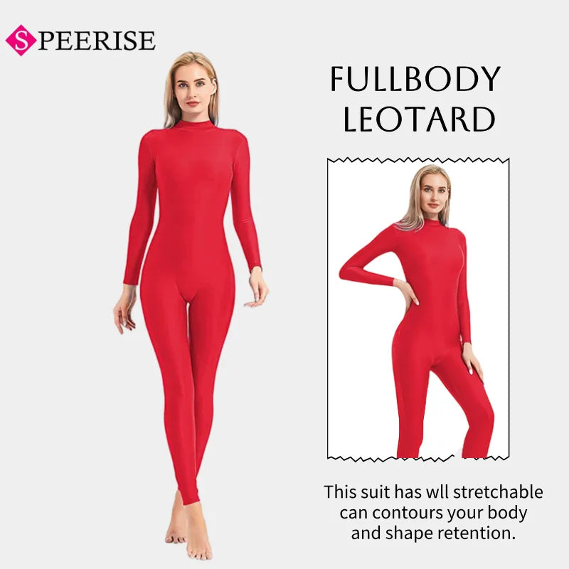 Mono de cuello alto unisex, leotardo de cuerpo entero, mono de yoga de manga larga para mujer, mono de gato, ropa deportiva diaria, trajes de cosplay