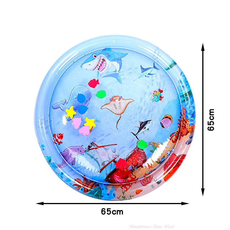 Tapete de juego sensorial acuático inflable y grueso para gatos y perros, tapete de juego para mascotas con temática de peces, mar y océano, juguete sensorial acuático.