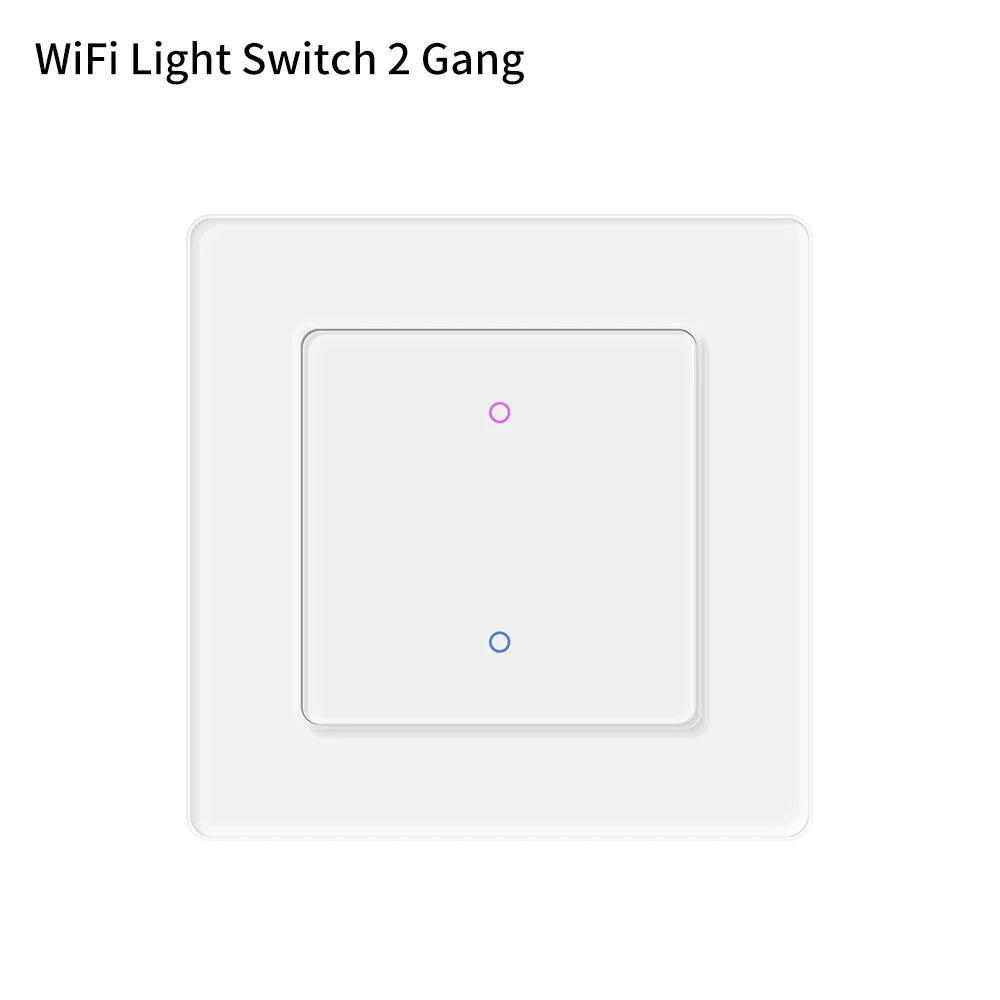 Interruptor de luz inteligente AVATTO Tuya WiFi/Interruptor de cortina con diseño táctil, persianas enrollables motorizadas, compatible con Alexa y Google Home.