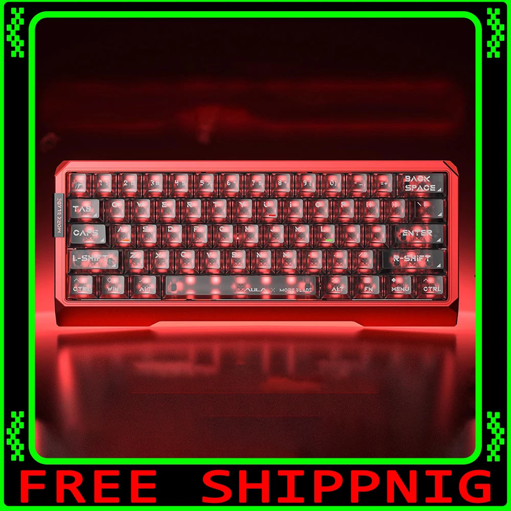 Teclado mecánico AULA MK60 con interruptor magnético, cableado, intercambio en caliente, RGB, 0,001 RT, 0,108 MS, teclados para juegos personalizados, regalos