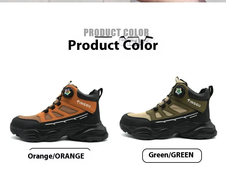 Nuevos zapatos de seguridad ligeros para hombre, antiaplastamiento, antipinchazos, impermeables y resistentes al desgaste, calzado de trabajo, zapatos de protección de moda.