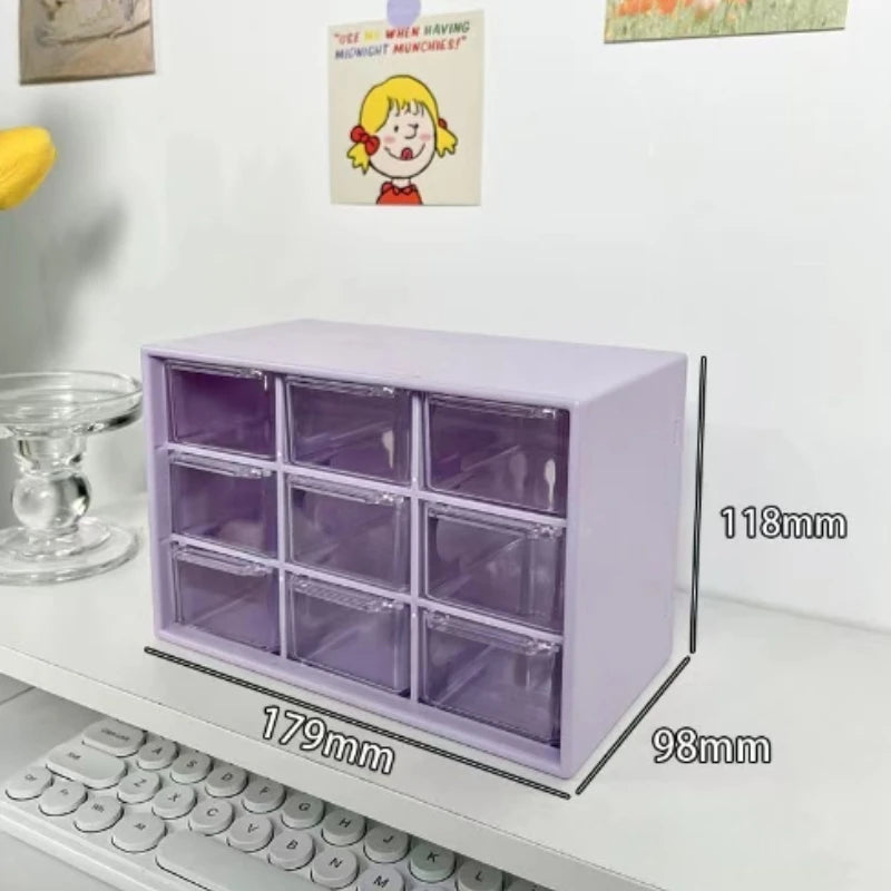Organizador de pared de 9 cajones para suministros de oficina, papelería, joyas y artículos pequeños. Accesorio para organizar el hogar y la oficina.
