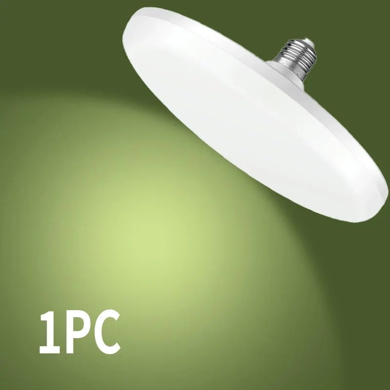 Bombilla LED CA 220 V, base E27, lámpara de bajo consumo para el hogar, 15 W, iluminación interior, luz de platillo volador, 6500 K, lámpara de techo, luz de garaje