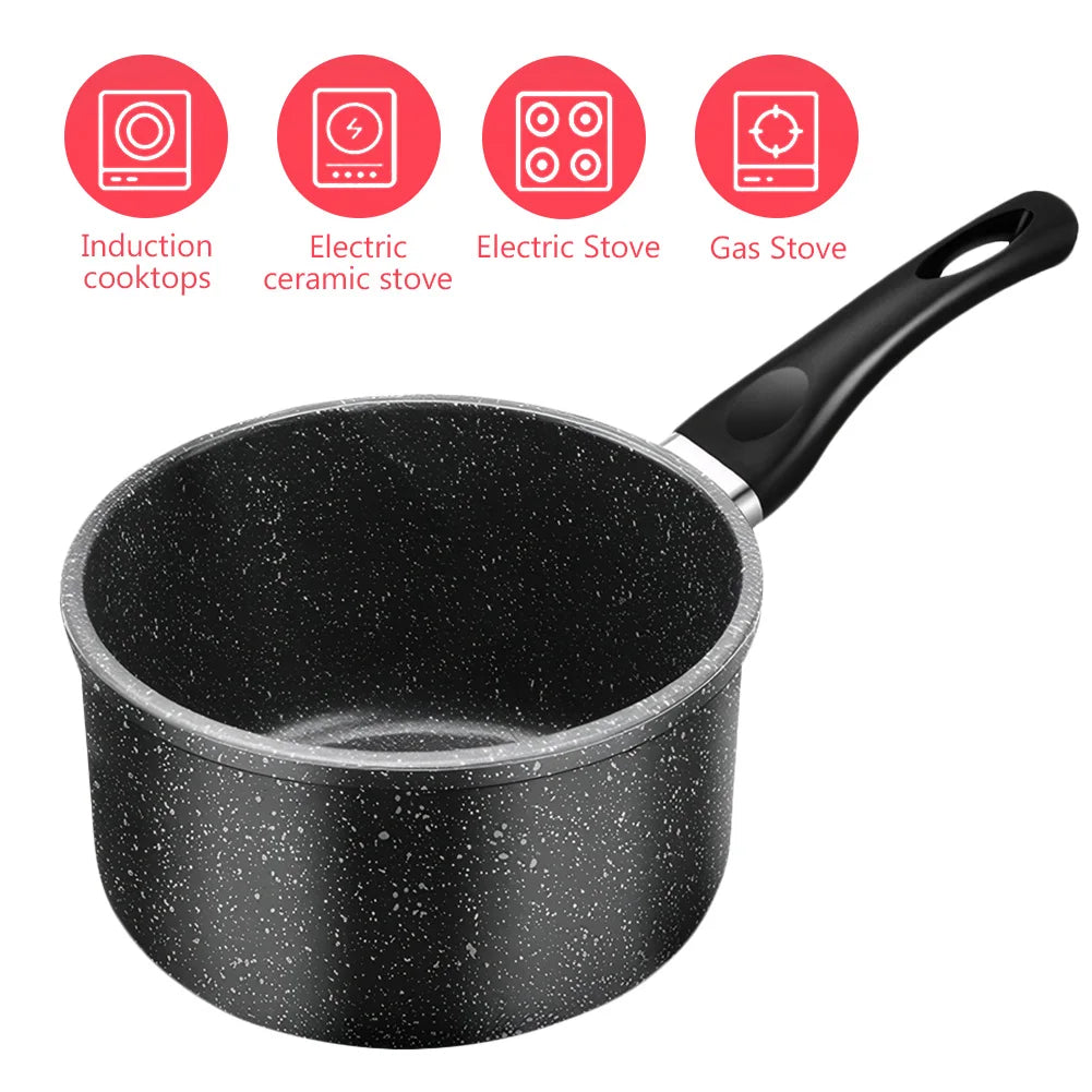 Cacerola antiadherente de 16/18/20 cm, apta para inducción, para cocinar espaguetis, calentar leche y hervir sopa.