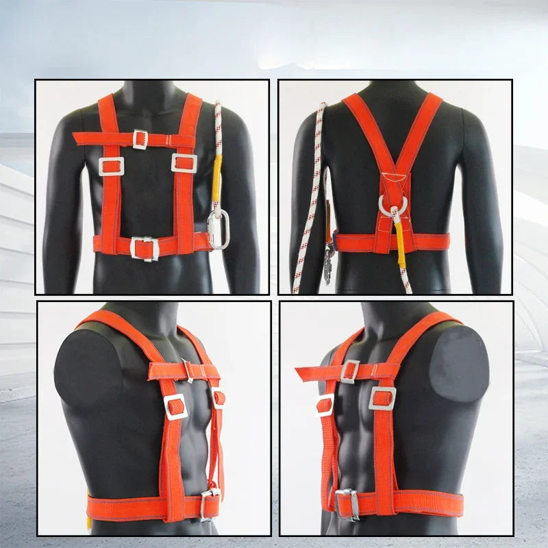 Cinturón de seguridad ajustable para trabajos aéreos, limpieza de paredes externas, rescate, cuerda de seguridad, arnés de seguridad para escalada al aire libre.