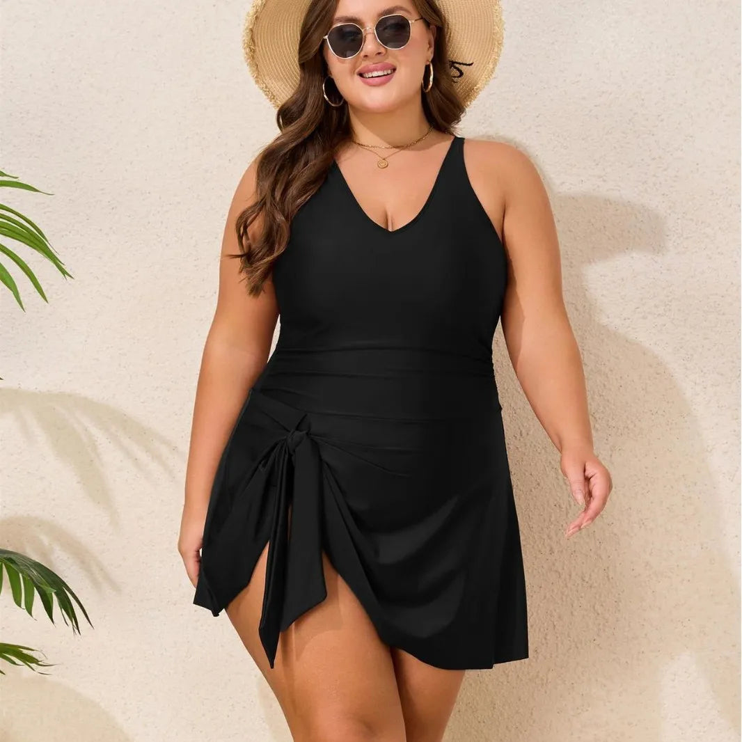 Traje de baño tankini de talla grande para mujer 2025, bikini de talla grande, traje de baño de una pieza para mujer, traje de baño de playa, monokini