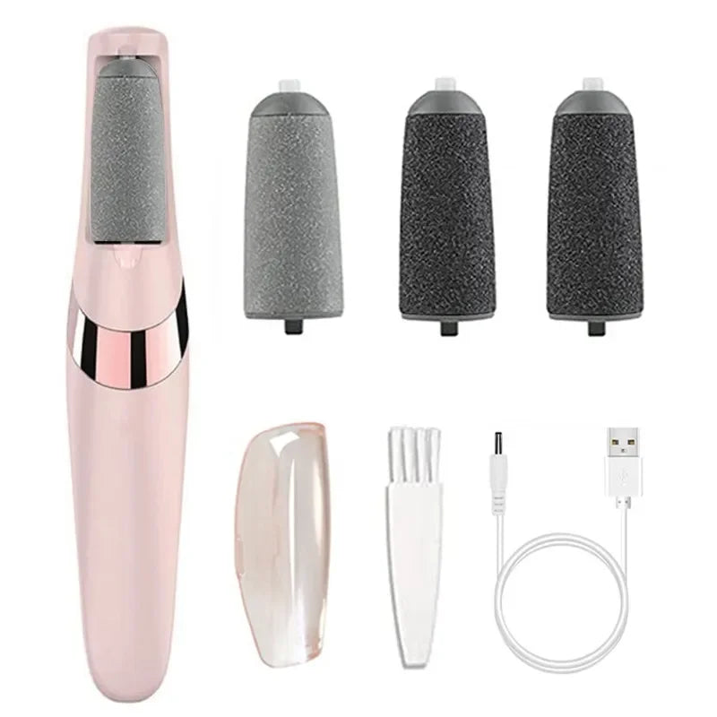 Lima electrónica para pies y removedor de tejido cicatrizante, color rosa