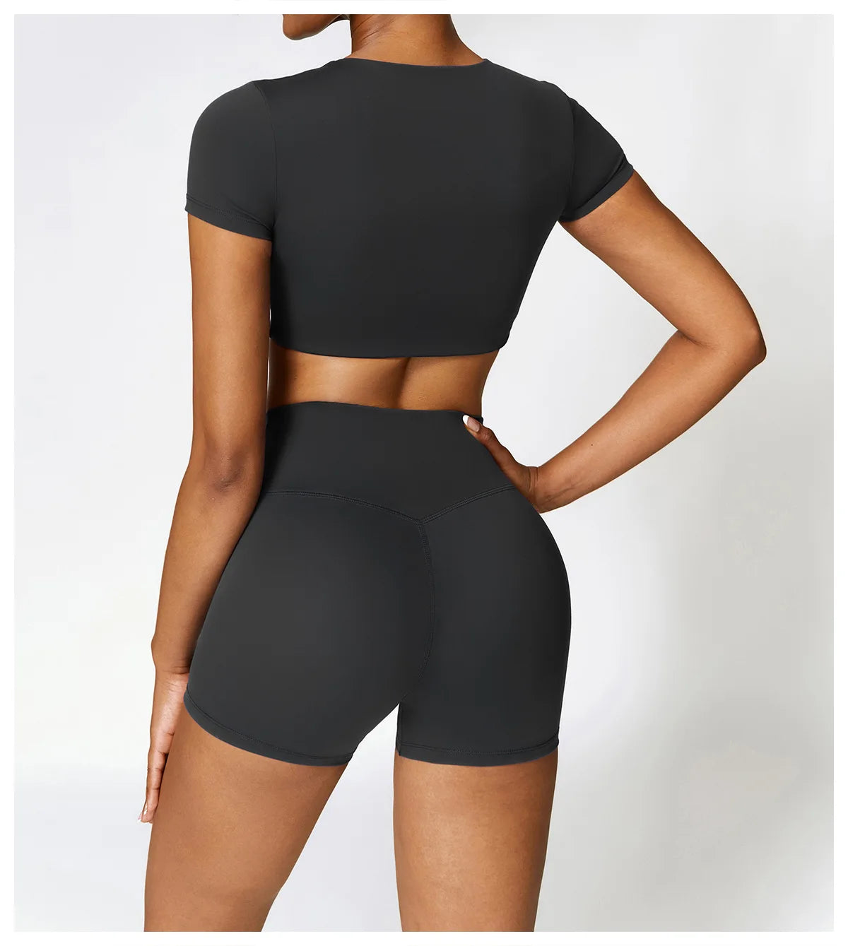 2PCS Seamless Yoga Set Women Workout Set Sportswear Gym Clothing Fitness Long Sleeve Crop Top High Waist Leggings Sports Suits