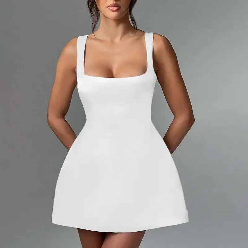 Townlike Waist Wrap Elegant A-line Dress Women Spaghetti Strap Mini 2024 Spring Summer Dress Backless Sexy Party Dresses