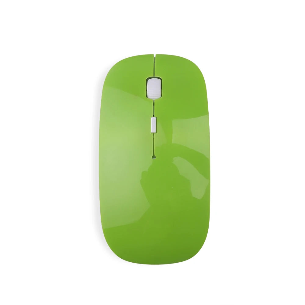 Ratón inalámbrico delgado de 2,4 GHz, ratón óptico de 1600 DPI para gamers de oficina, silencioso, diseño ergonómico, con receptor USB para PC y portátil.