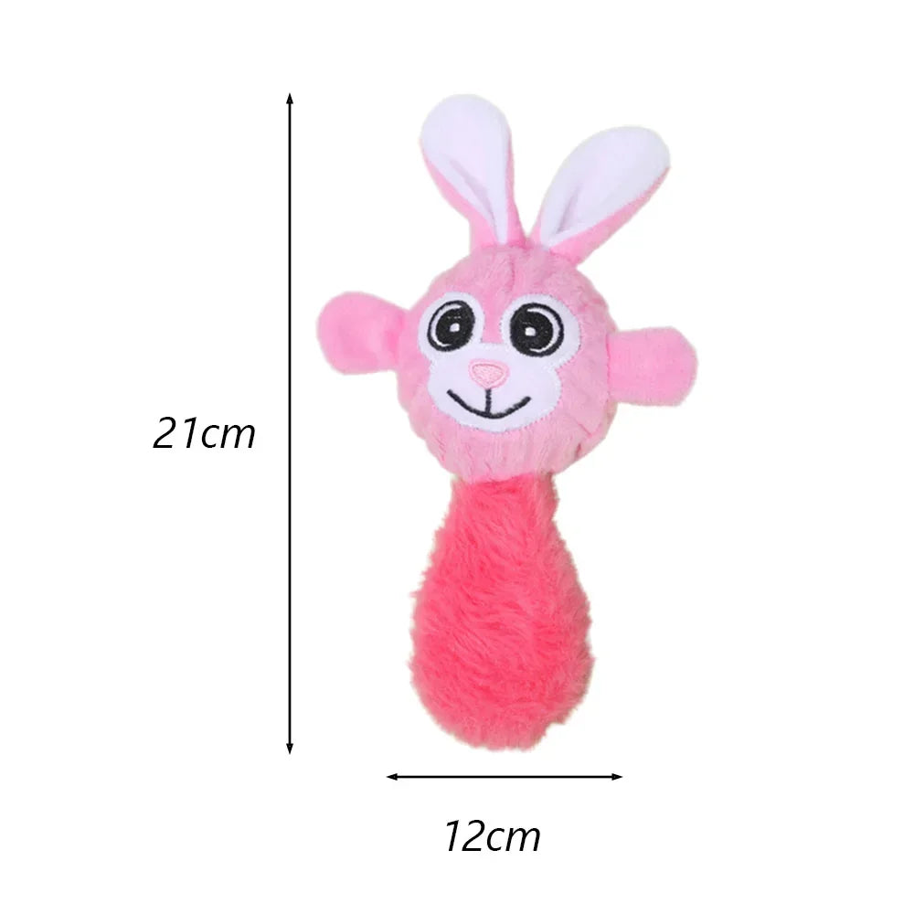 Juguete chirriante con forma de animales para perros pequeños, peluches, juguetes interactivos para masticar, accesorios para jugar con cachorros malteses.
