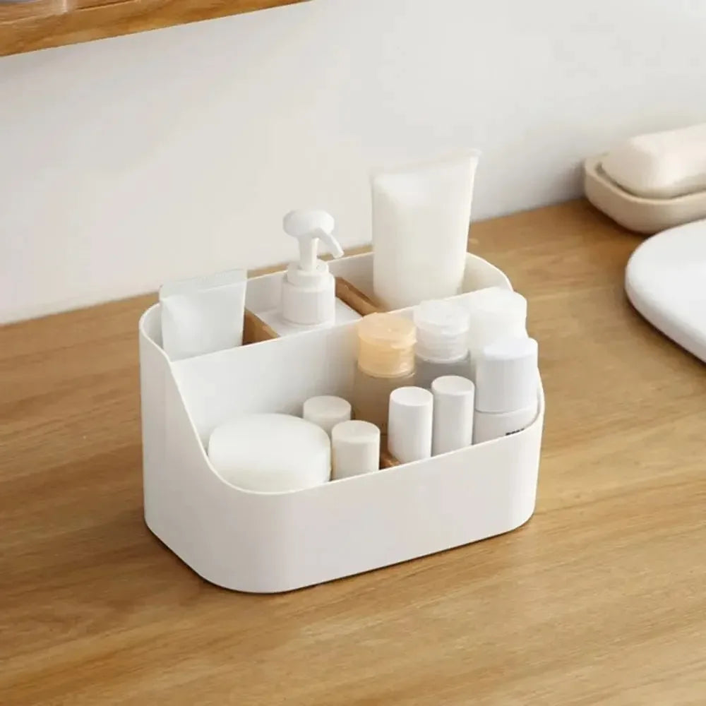 Caja de almacenamiento para suministros de oficina, cosméticos, caja organizadora de oficina, cajas de almacenamiento divididas para oficina y sala de estar
