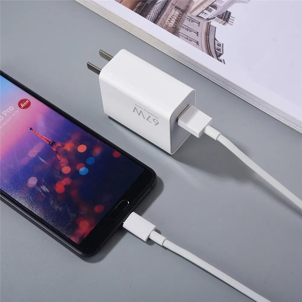 Cargador rápido turbo original Xiaomi de 67 W con enchufe UE/EE. UU., 6 A, 1/1,5/2 m, cable tipo C para Mi 11, 12, 13, 14 Ultra, Redmi K40S, K50 y Note 11 Pro