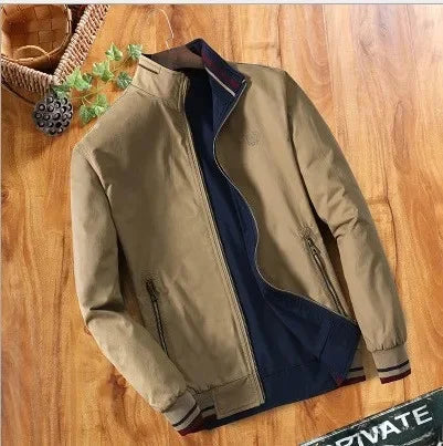 Chaqueta informal de doble cara para hombre, otoño invierno 2024, para llevar al revés, profesional, de negocios, formal, ajustada.