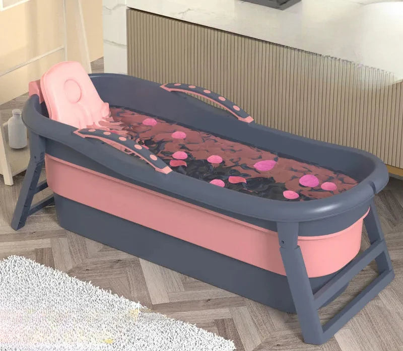 Cubo de baño grande y grueso que puede sentarse y acostarse Artefacto doméstico Bañera plegable para adultos Lavabo de baño para adultos Sudor por todas partes