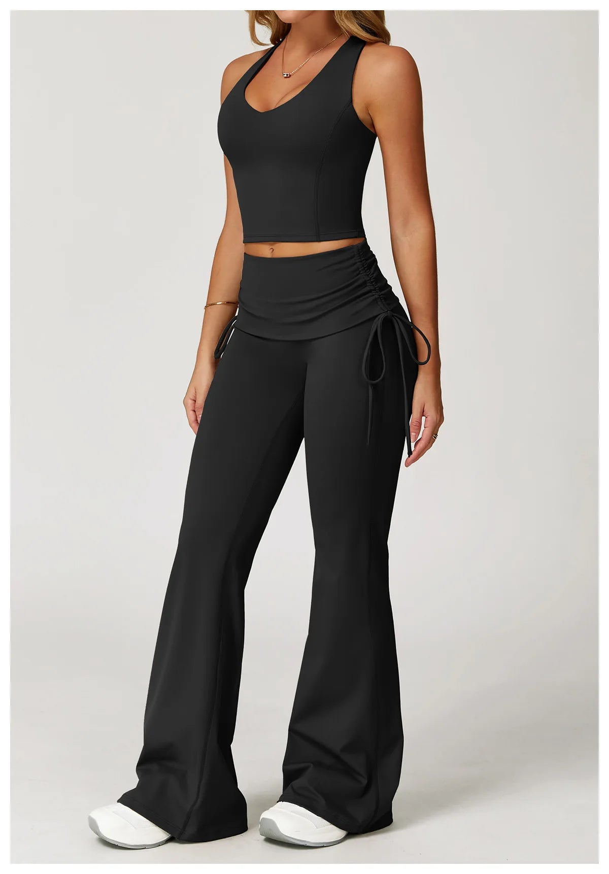 Conjunto de chándal de yoga para mujer, 2 piezas, ropa deportiva para entrenamiento, fitness, gimnasio, leggings de cintura alta, sujetador deportivo, ropa deportiva