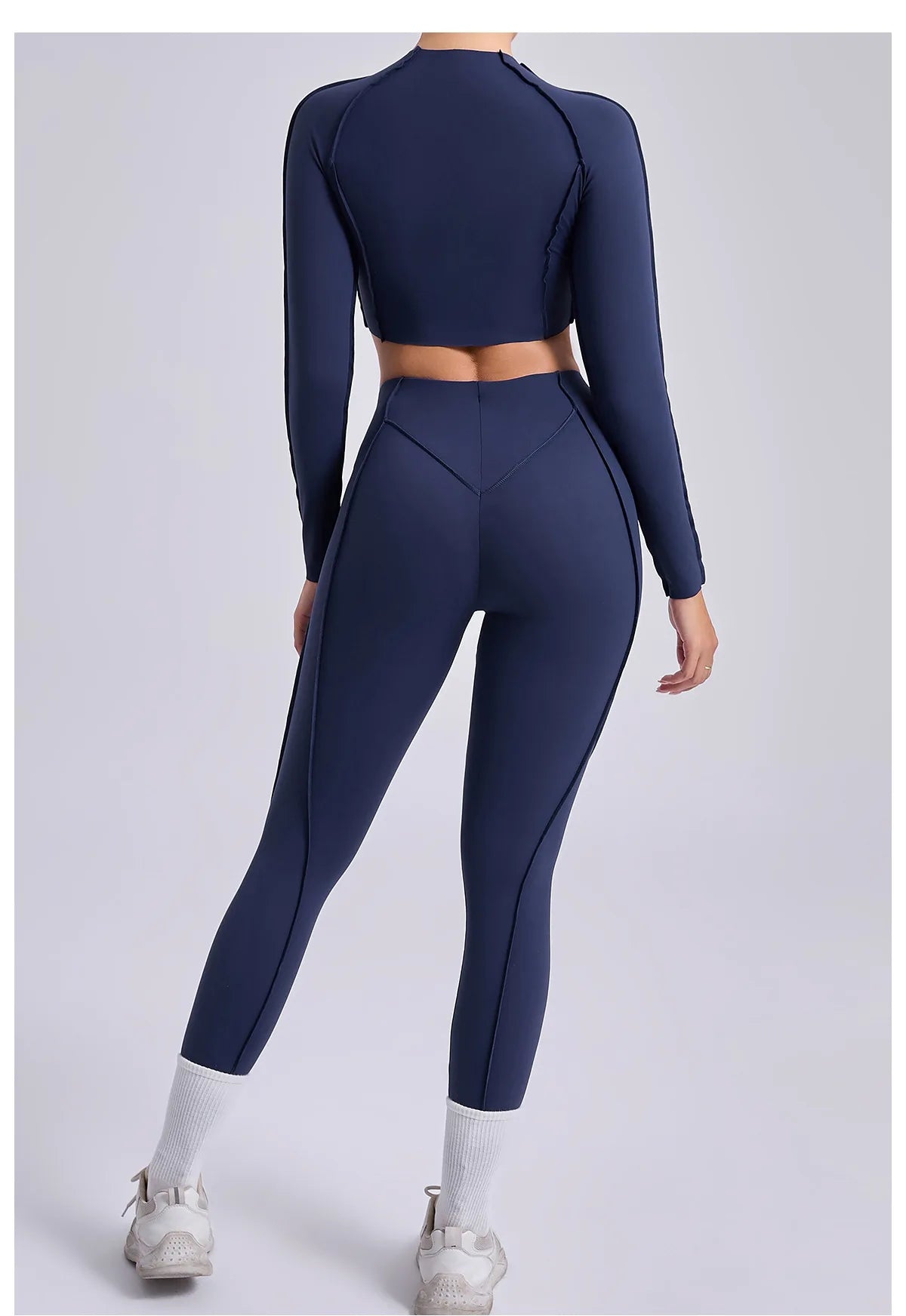 Yoga Set Workout Tracksuits 2 Pieces Gym Clothes Sportswear Yoga Suits For Women Fitness Set Sports Long Sleeved Gym Leggings