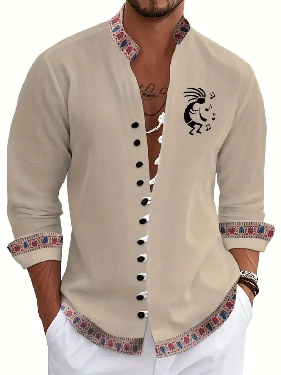 Nuevas camisas de manga larga de moda para hombre, camisas casuales de moda para calle y exterior, camisas de lino, entrega rápida