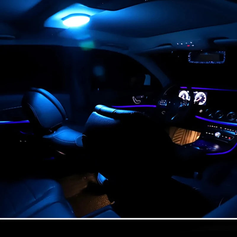 Luz de techo de coche, iluminación interior, luz de ambiente de techo magnética, luz de lectura, iluminación de gabinete, iluminación de dormitorio, carga inalámbrica USB
