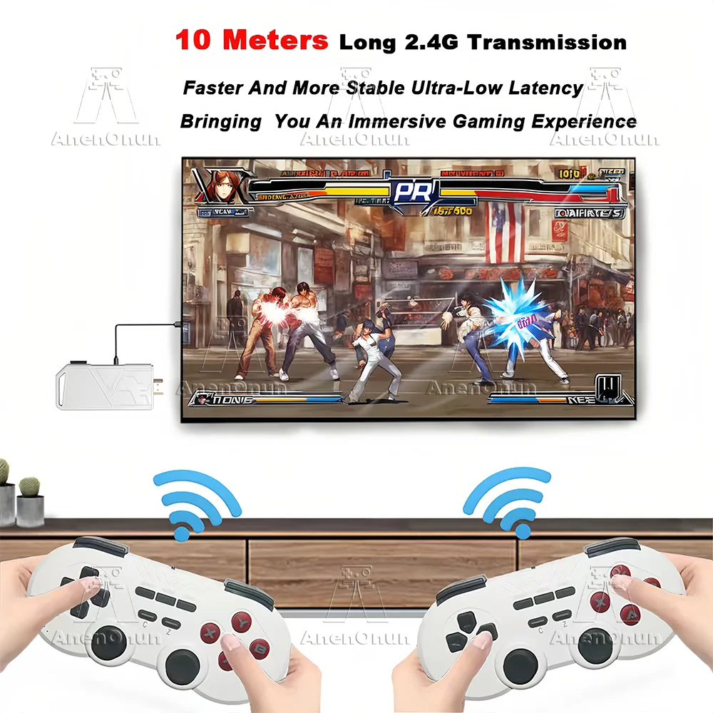 Consola de videojuegos 4K con más de 41 000 juegos, emulador Emuelec 9, entretenimiento familiar, retro arcade, TV, con 2 mandos.