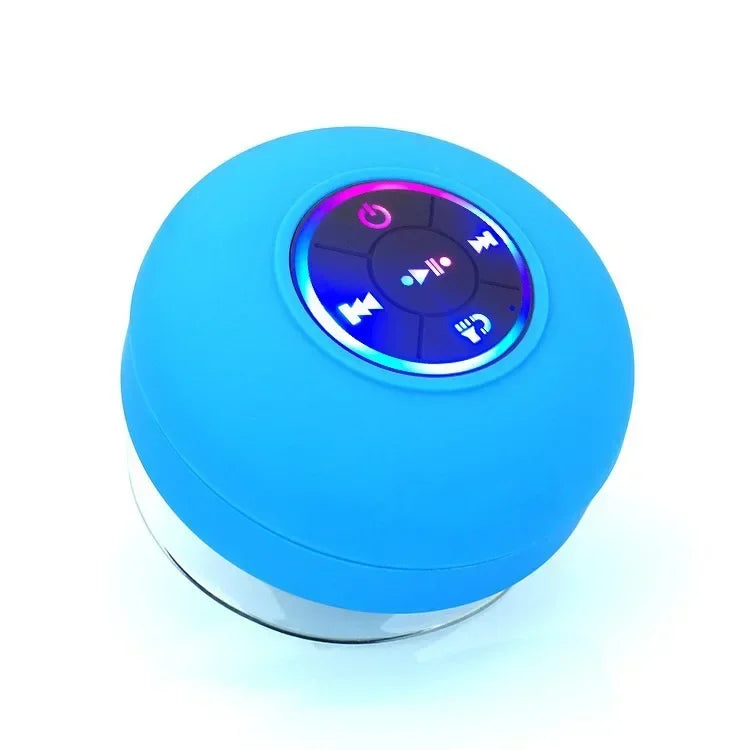 2025 Nuevo baño impermeable inalámbrico LED ventosa Mini altavoz Bluetooth altavoces estéreo portátiles para deportes al aire libre