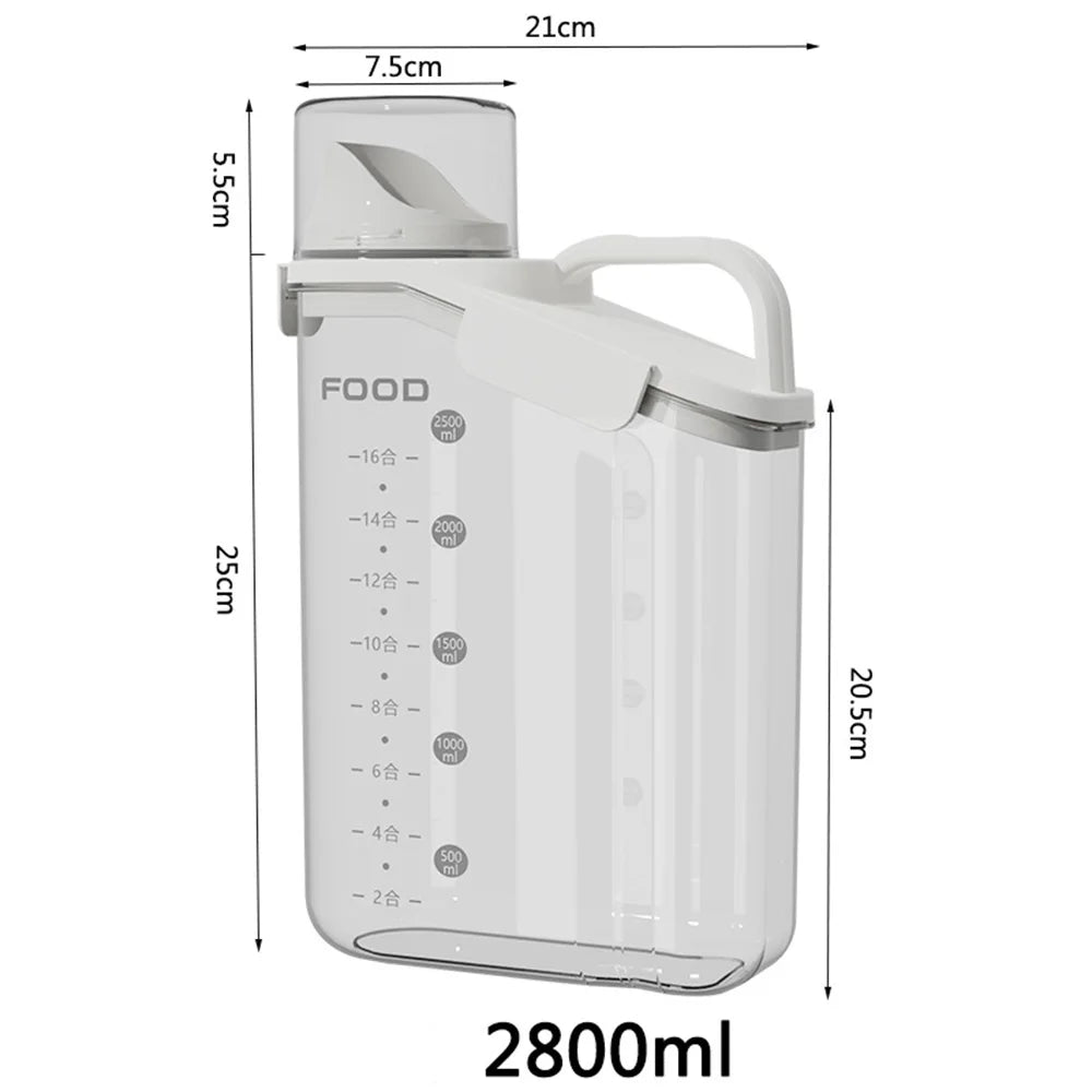 Cubo sellado para comida para mascotas, tanque de almacenamiento de comida para gatos y perros, caja de almacenamiento antimoho liofilizada, tanque de almacenamiento transparente de gran capacidad