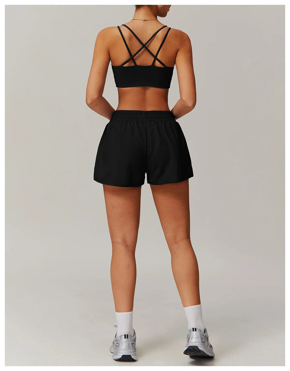 Conjunto deportivo de 2 piezas para mujer, chándal para correr, entrenamiento, con cremallera, pantalones cortos de manga larga, ropa de yoga, ropa deportiva