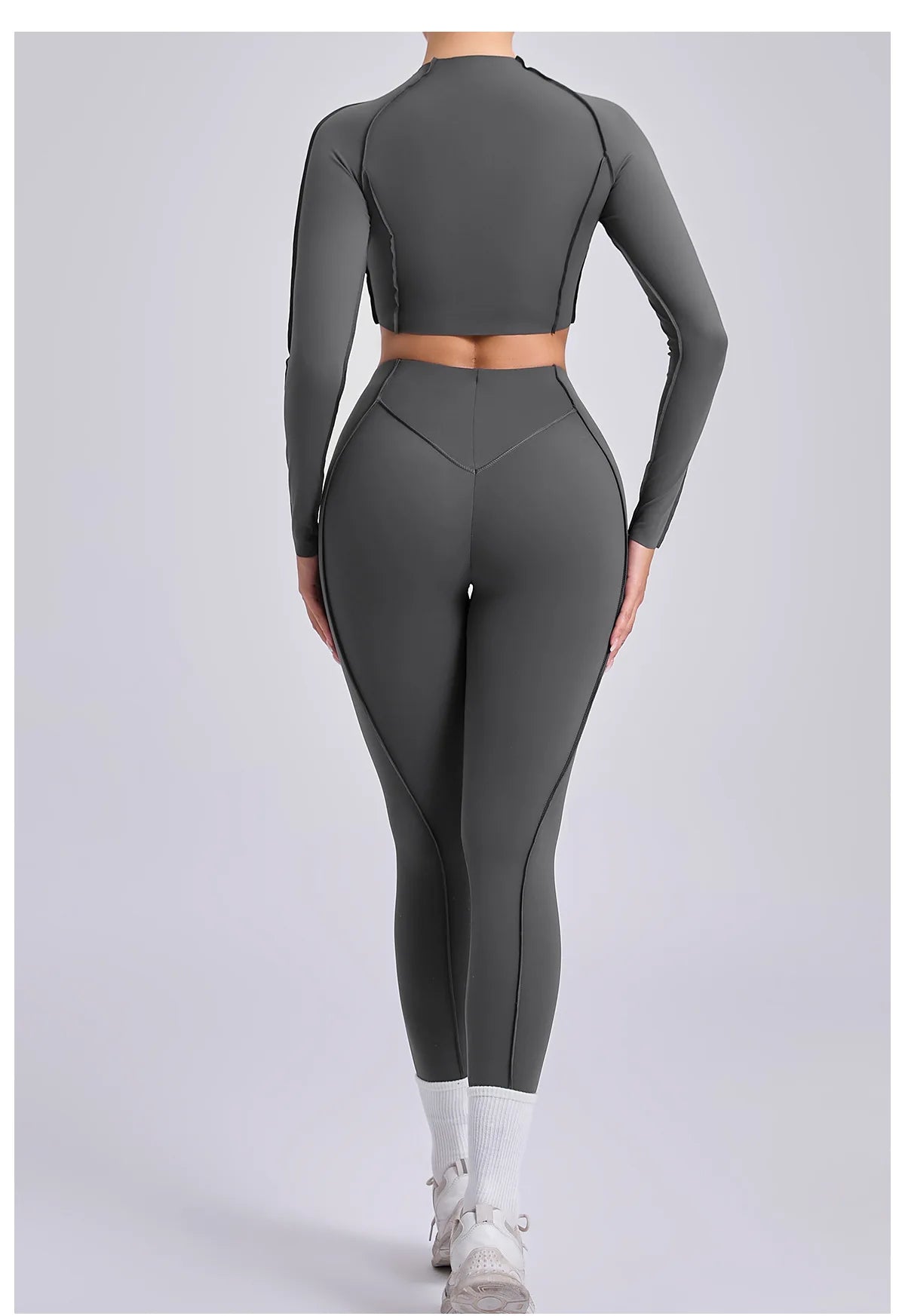 Yoga Set Workout Tracksuits 2 Pieces Gym Clothes Sportswear Yoga Suits For Women Fitness Set Sports Long Sleeved Gym Leggings