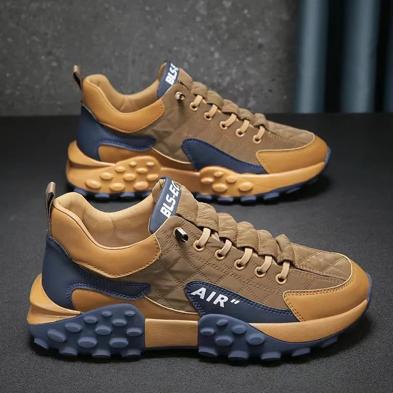 Zapatillas de running cómodas para hombre, zapatillas de deporte de suela gruesa, transpirables, de corte bajo, para primavera y otoño, deportivas informales