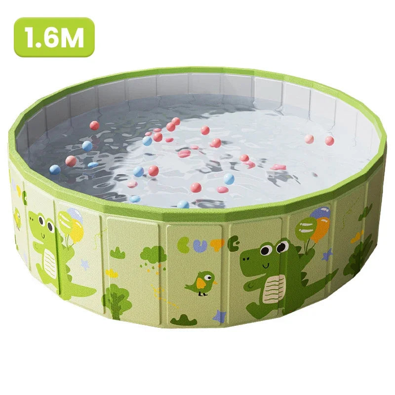 Piscinas de 1,2/1,6/1,8/2 metros para exteriores, plegables, redondas, sin inflar, sin instalación, para niños, cubiertas.