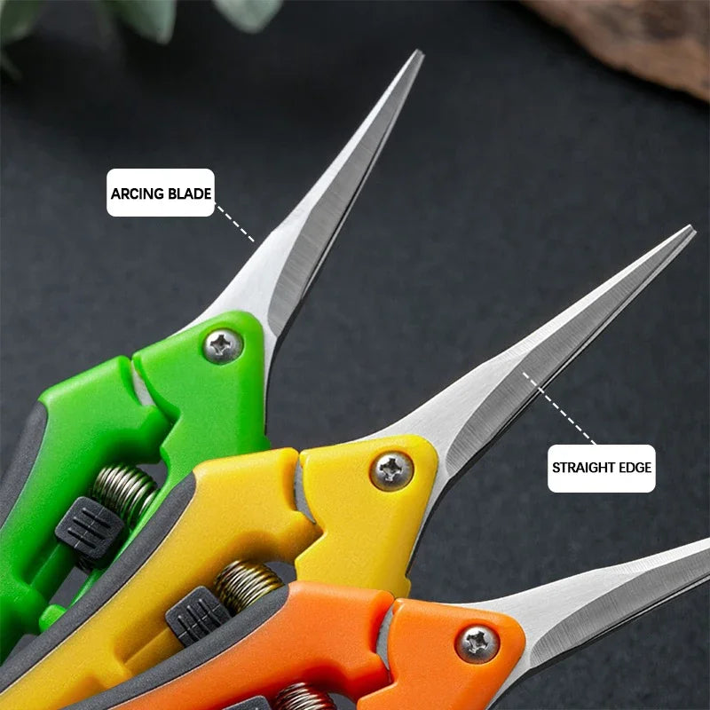 Herramientas de jardinería, tijeras de podar para bonsái, tijeras de jardinería de metal, herramienta de poda, cortador manual, recolección de frutas, malezas, para uso doméstico, 1 pieza
