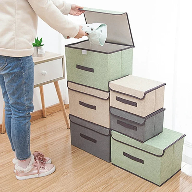 Caja organizadora para guardar ropa, ideal para dormitorio, habitación grande, hogar, jardín.