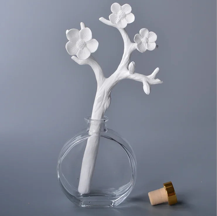 Decoración de fragancias para el hogar, accesorios decorativos, flor de cerámica para difusor de fragancias de interior