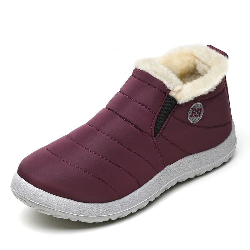 Botas de nieve cálidas para hombre, zapatillas de invierno de talla grande, zapatos de felpa para hombre, botines impermeables unisex, zapatos de trabajo para hombre, calzado